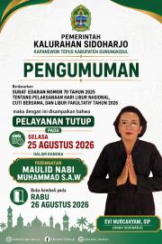PENGUMUNAN LIBUR PELAYANAN